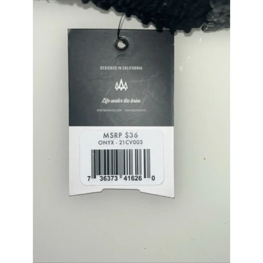 Hemlock Hat Co. Capri Visor (Onyx) Hand-woven elastic strap closure